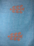 Sky Blue Bawan Buti Handwoven Cotton Saree with Contrast Border